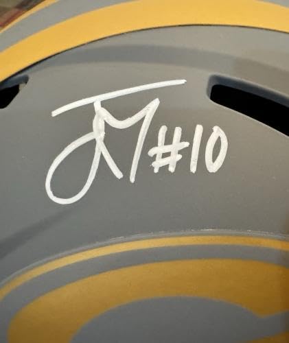Jordan Love Autographed Bay Packers Slate Full Size Helmet Witness Beckett - Autographed NFL Helmets