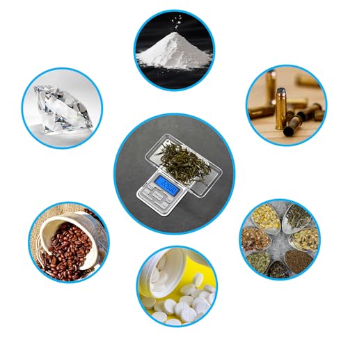 SKEAP Digital Pocket Gram Scale 500g x 0.01g, Portable Mini Scale for Small Food, Coin, Jewelry, Gold, Powder, Reloading, Grams and Ounces, Batteries Included