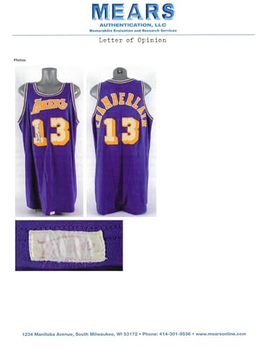 The Finest Wilt Chamberlain Signed Game Used Los Angeles Lakers Jersey MEARS A10 - Autographed NBA Jerseys
