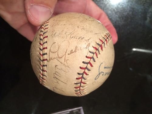 Topps Babe Ruth Lou Gehrig 1930 New York Yankees Team Auto Signed Baseball Jsa Letter - Autographed Baseballs