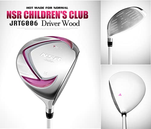 PGM Junior Golf Club Complete Set Includes Driver, Hybrid, 7, 9, Wedge Irons, Putter, Stand Bag Right Handed for Children Kids 6-8, 6 Pieces Youth Golf Clubs with 2 Headcovers for Boys & Girls
