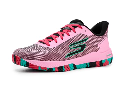 Skechers Men's Pickleball Viper Court Pro 2.0 Sneaker, Pink/Black, 10.5 Medium