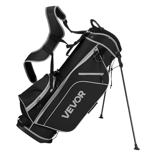 VEVOR Golf Club Set, 12 Pieces Men's Complete Golf Club Set Right Handed with 460CC #1 Driver, #3 & 5 Fairway Wood, #4 Hybrid, #5/#6/#7/#8/#9/#PW/#SW Irons, L-Shaped Putter, Golf Stand Bag, Black
