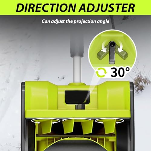 Brushless Cordless Snow Shovel, 13Inch Electric Snow Blower with 4.0 Ah Battery and Charger, Battery Powered Snow Removal, Lightweight Snow Blower Shovel for Pathways,Patios,Decks & Driveways (1*Bat)