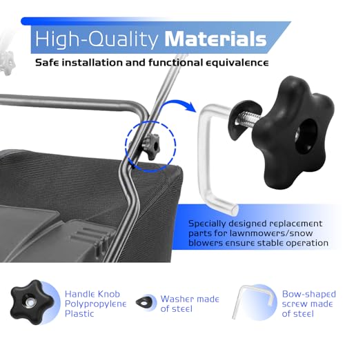 114-3779 & 136-7130,107-3844 Snow Blower Handle Knob and Lock Bolt Screw Kit Compatible with Toro Lawn Mowers/Snow Blowers, for 21" Power Clear and 24" SnowMaster Snow Blowers