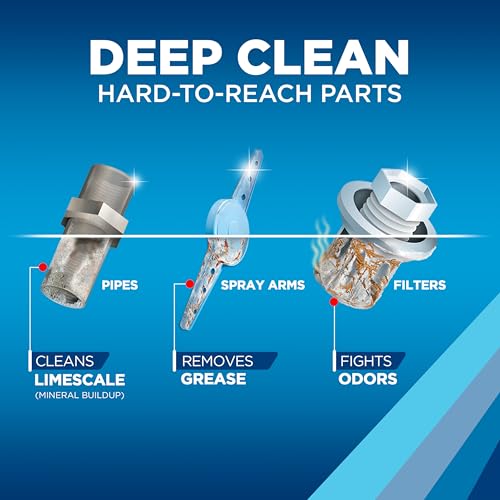 Finish Dishwasher Cleaner Liquid, Deep Cleans Hidden Grease & Limescale, Fights Odors & Maintains Performance, 3 Month Supply, 8.45oz, 1 Bottle