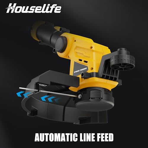 Houselife 12" Cordless String Trimmer Compatible with Dewalt 20V Max Battery (No Battery), Auto Feed Cordless Weed Eater&Weed Wacker, Lightweight Electric 20V Weed Trimmer&Edger for Lawn, Garden, Yard