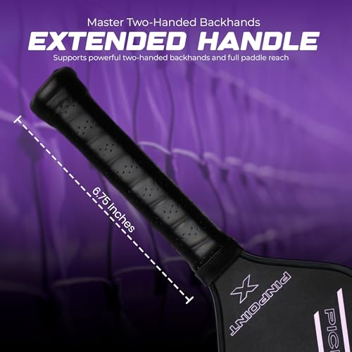 Sweet Spot Pickleball Training Paddle – T700 Carbon Fiber, 16mm Honeycomb Core, Extended Handle – Pickleball Trainer with Bonus Indoor Wall-Mounted Ball Trainer Attachment