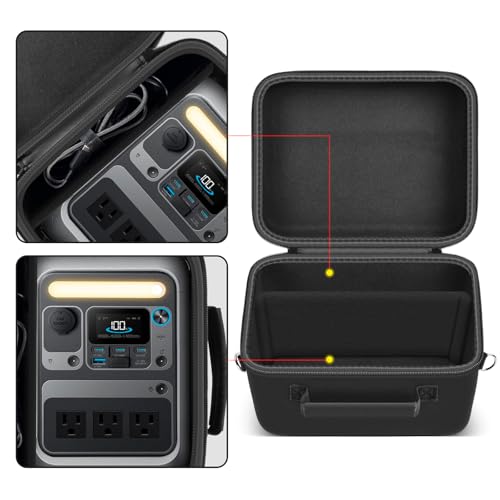 Case for Anker SOLIX C300 Portable Power Station, Battery Solar Generator Storage Holder for Charging Cable and Accessories（Box Only) (for Anker SOLIX C300)
