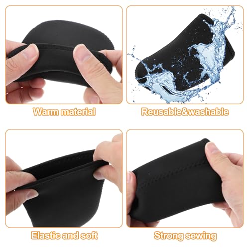 2 Pairs Ice Bath Toe Warmers, Cold Plunge Toe Covers, Soft Reusable Neoprene Toes Socks Foot Warmer Booties for Ice Baths & Cold Plunge Tub Accessories, Hiking, Camping(M)
