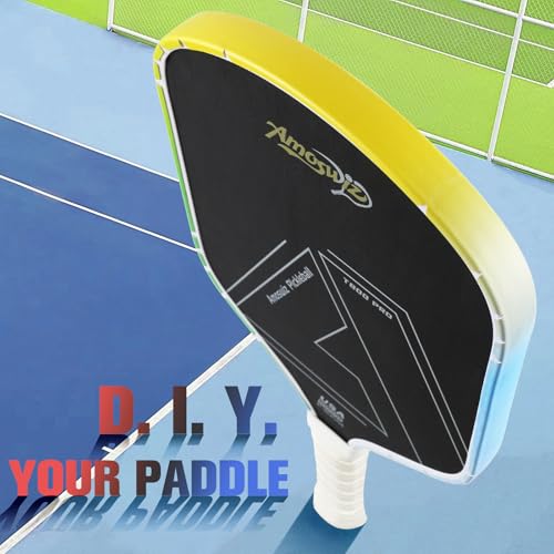 Amoswiz Pickleball Edge Guard Tape, Pickleball Protection Tapes 3 Pcs, Green to Yellow to Blue Gradiant Edge Tape, 26MM Width, No Wrinkling Edge Guard for 13MM & 16MM & 20MM Thicknesse Paddles