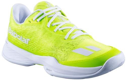 Babolat Women’s Jet Mach Pickleball Shoes, Fluo Yellow/White (US Women's Size 8)
