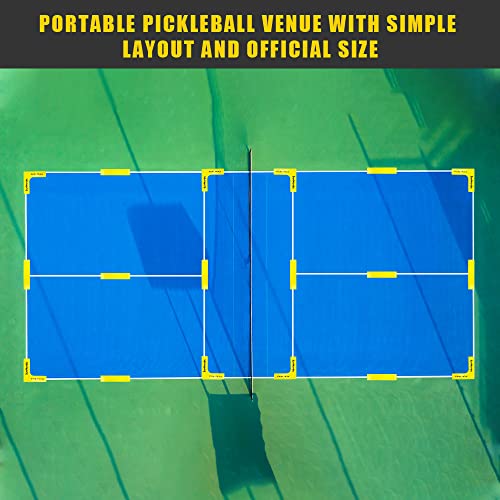SunNordic Pickleball Court Marker Kit, Official Size Pickleball Court Lines Set with Drawstring Bag, Create Your Own Pickleball Court for Driveway, Backyard, Park & Lawn