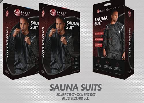 Bally Total Fitness Men's Sauna Suit, Black, Large-X-Large