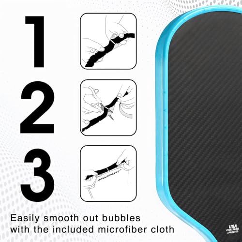 Pickleball Edge Guard Tape Transparent – Clear Edge Tape for Pickleball Paddle - Fit Perfectly Curved Edge - No Wrinkling