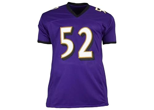 Ray Lewis Autographed Purple Football Jersey