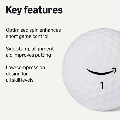 Amazon Basics Core Soft Golf Balls, 24-Pack, White