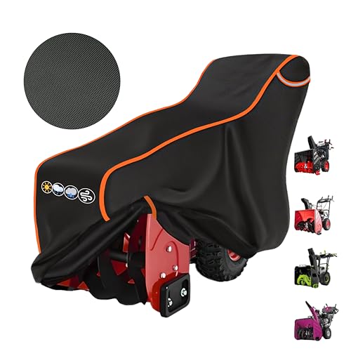 Snow Blower Cover 24/26/28 in Heavy Duty 600D Waterproof Snowblower Cover,Outdoor Snow Thrower Protector,Universal for EGO,PowerSmart,Cub Cadet,Honda,Ryobi,Ariens,Troy Bilt,Snow Joe,Toro