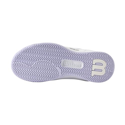 WILSON Intrigue Pro Women's Tennis Shoe - White/Lavender Blue/Silver, Size 9 US