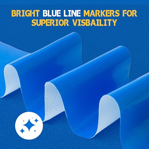 Pickleball Court Tape - 2" x 200 ft Blue Line Marking Kit | Temporary No-Residue Tape | Easy Apply & Remove | Outdoor/Indoor for Courts, Gym, Driveway, Backyard