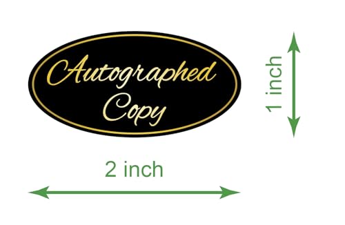 1x2 inch 300PCS Autographed Sticker Autographed by The Author Stickers for Paperback Books Novels