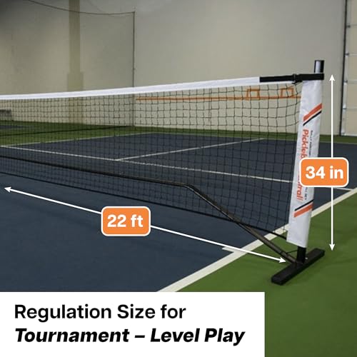Rally Pickleball Net, Portable Net System, Indoor/Outdoor, Pickleball Training Aids, Regulation Size, Alloy Steel Frame, Net and Carry Bag (Deluxe)
