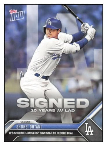 SHOHEI OHTANI 2023 Topps NOW #OS-21 Signed Dodgers NM-MT Baseball