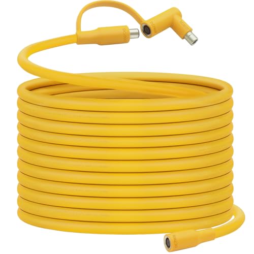 Hoeine Solar Panel Extension Cable for Jackery 50FT, 14AWG 8mm DC Connector Compatible with Yeti, Anker, BLUETT, Jackery Portable Power Stations for Outdoor Camping, RV, Emergency Use (Yellow)