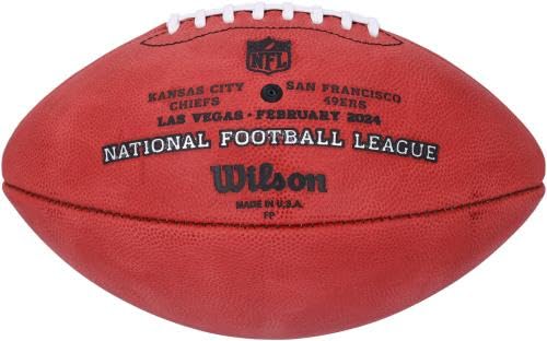 Travis Kelce Kansas City Chiefs Autographed Super Bowl LVIII Duke Football - Autographed Footballs