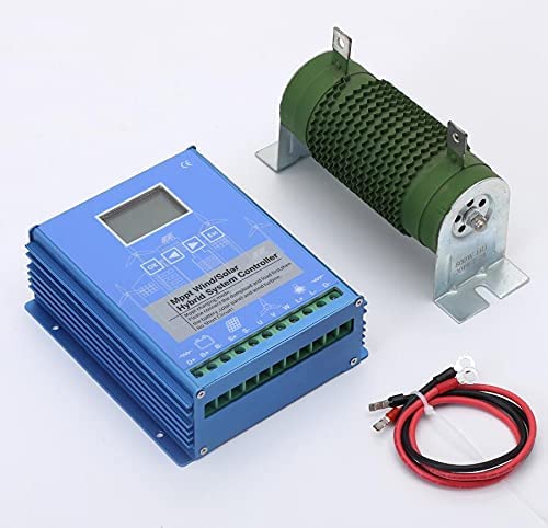 1600W Wind Solar Hybrid System MPPT Charge Controller with Dump Load 1000w Wind Turbine Generator 600W Solar Panel 12V 24V Auto Regulator
