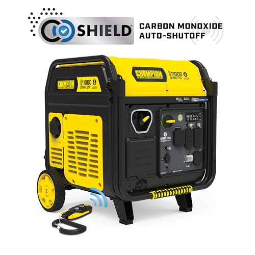 Champion Power Equipment 11,000-Watt Wireless Remote Start Home Backup Portable Inverter Generator with Quiet Technology and CO Shield