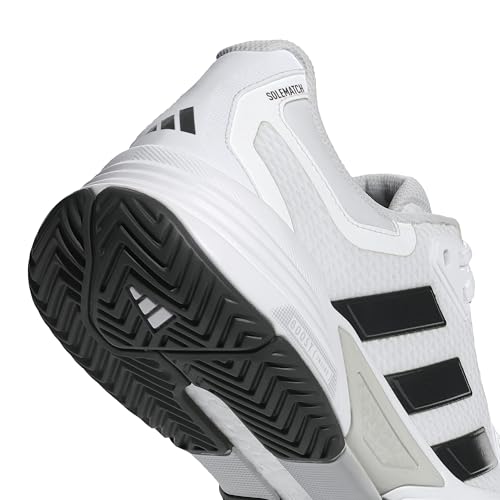Adidas Men's Solematch Control 2 Tennis, White/Black Blue Metallic/Silver Metallic, 8