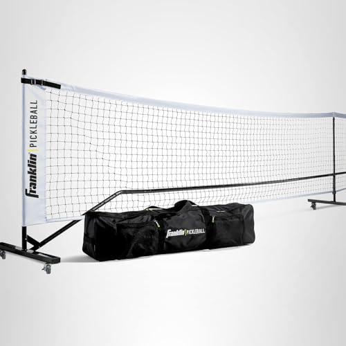Franklin Sports Pickleball Net - Official Size with Wheels -Superior Portability