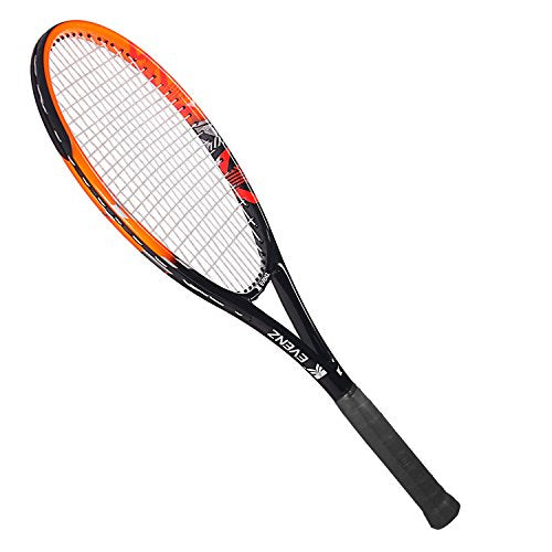 KEVENZ Tennis Racket for Adults,Carbon Fiber Tennis Racquet with Carring Bag,Light Weight and Shock Resistant, Orange