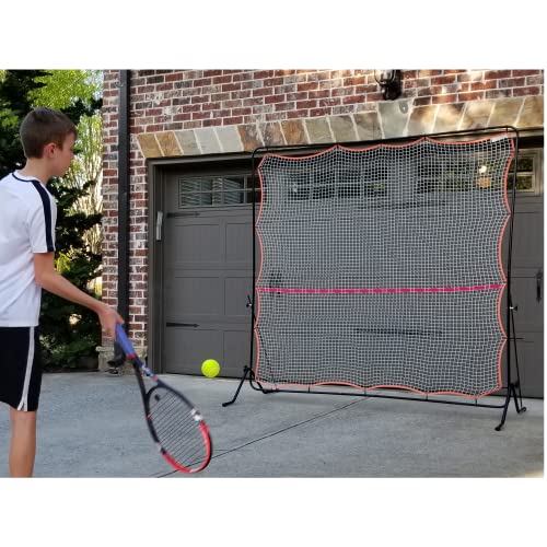 Tourna Rally Pro Adjustable Tilt Rebound Net (7x7 ft) for Tennis and Pickleball, Black