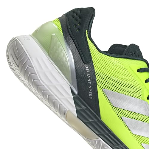 Adidas Men's Defiant Speed 2 Tennis, Lucid Lemon/Silver Metallic/Aurora Ivy, 10.5