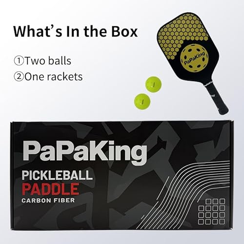 T300 Carbon Fiber Pickleball Paddle Set - Widebody Design for Larger Sweet Spot & Vibration Damping, Premium Set with 2 Balls, Engineered for Intermediate to Advanced Play