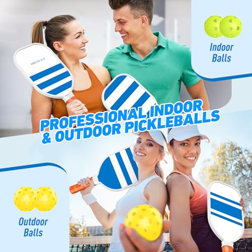 Pickleball Paddles,USAPA Approved Pickleball Paddles Set Premium Pickleball Paddle, 4 Pickleball Balls & 1 Carry Bag Gifts for Women Men Beginners to Pros Players