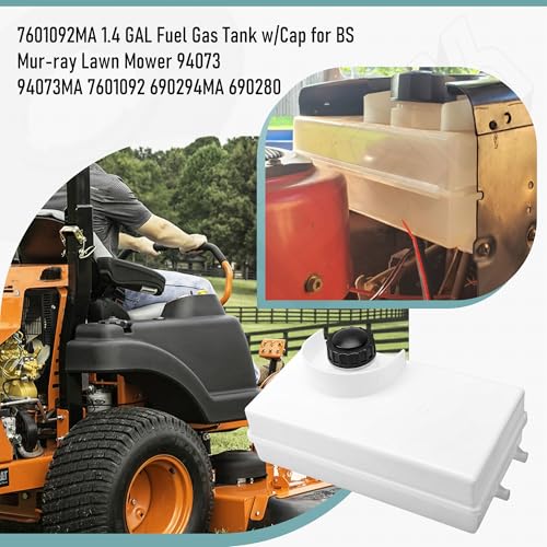 7601092MA 1.4 GAL Fuel Gas Tank w/Cap for BS/Mur-ray Lawn Mower 94073 94073MA 7601092 690294MA 690280