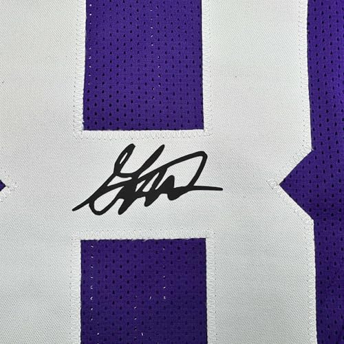 Facsimile Autographed Garrett Nussmeier LSU Purple Reprint Laser Auto College Football Jersey Size Men's XL