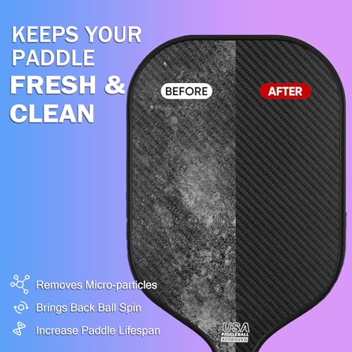Pickleball Paddle Eraser, 2 Pack Pickleball Paddle Cleaner for Raw Carbon Fiber Paddles Rubber Bar for Fast Residue and Dirt Removal, Pickleball Accessories Eliminates Ball Residue, Dirt, Scratches