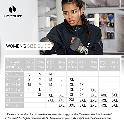 HOTSUIT Sauna Suit Women Machine Washable Sweat Sauna Jacket Pants Anti Rip Sweat Suits for Gym Workout