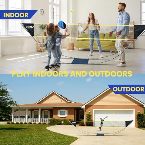 FIITY-Indoor & Outdoor-Mini Portable Pickleball Net, Easy Setup for Hallway, Driveway, Backyard, No Tools or Stakes Required
