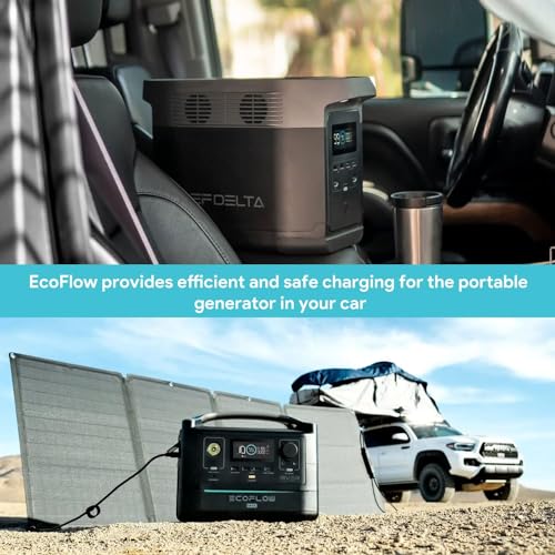 CASIMY XT60 Extension Charging Cable DC Car Charger to Car Cigarette Lighter Plug Compatible with EF ECOFLOW Delta River Bluetti EB55 Anker 757 767 Portable Power Station Solar Generator DC Adapter