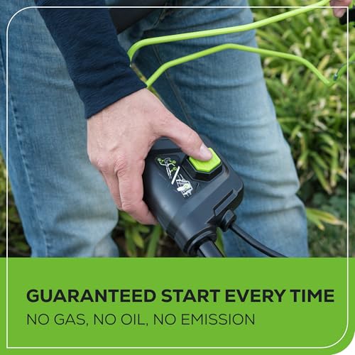 Greenworks 48V (24V x 2) 17" Brushless Mower+12" String Trimmer +320CFM Blower,(2) 4.0Ah Batteries and 2A Dual Port Charger