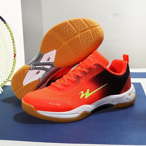 cungel-Tennis-Badmintion-Pickleball-Shoes Unisex No-Slip Pickleball & Tennis Shoes | Lightweight Breathable Court Shoes for Men and Women Orange