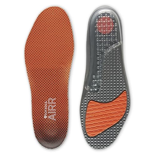 Sof Sole mens Airr Performance Full-length Insole, Orange, 11-12.5 US