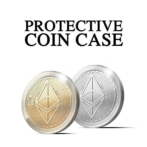 innoGadgets Physical Ethereum Coin Plated with 24-Carat Gold. A Real Collector‘s Item with Protective case