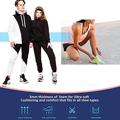 6 Pairs Shoe Insoles Women Thin Breathable Shoe Pads Inserts Ultra Soft Cushioning Walking Double Layer Latex Insoles with Holes Fit in Any Unisex, Men 7-11 Woman 2-8(Simple Colors)