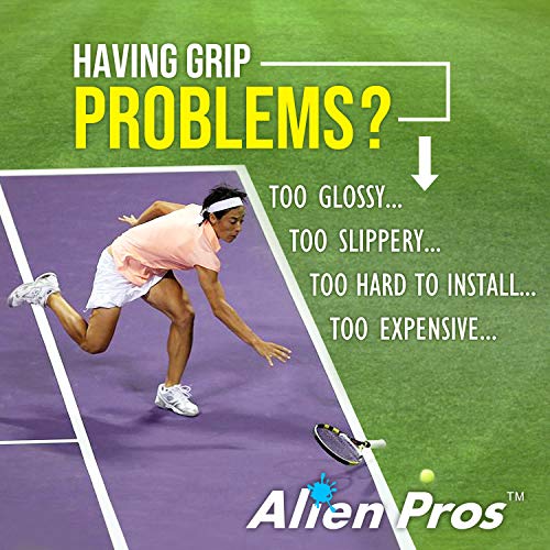 ALIEN PROS Tennis Racket Grip Tape (6 Grips) - Precut and Dry Feel Tennis Grip - Tennis Overgrip Grip Tape Tennis Racket - Wrap Your Racquet for High Performance (6 Grips, Black)